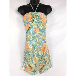 Jen's Pirate Booty Aloha Hana Mini Dress Floral Printed Halter Beach S